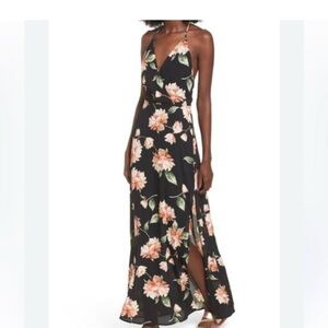 Floral Black Maxi Dress